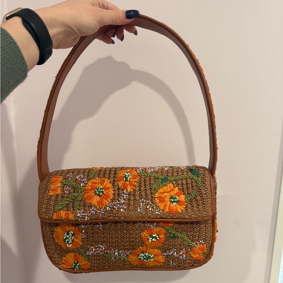 Staud Tommy Beaded Raffia Bag - Picture 2 of 8